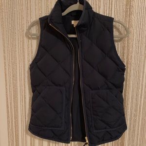 J Crew Navy XXS Navy Vest Puff